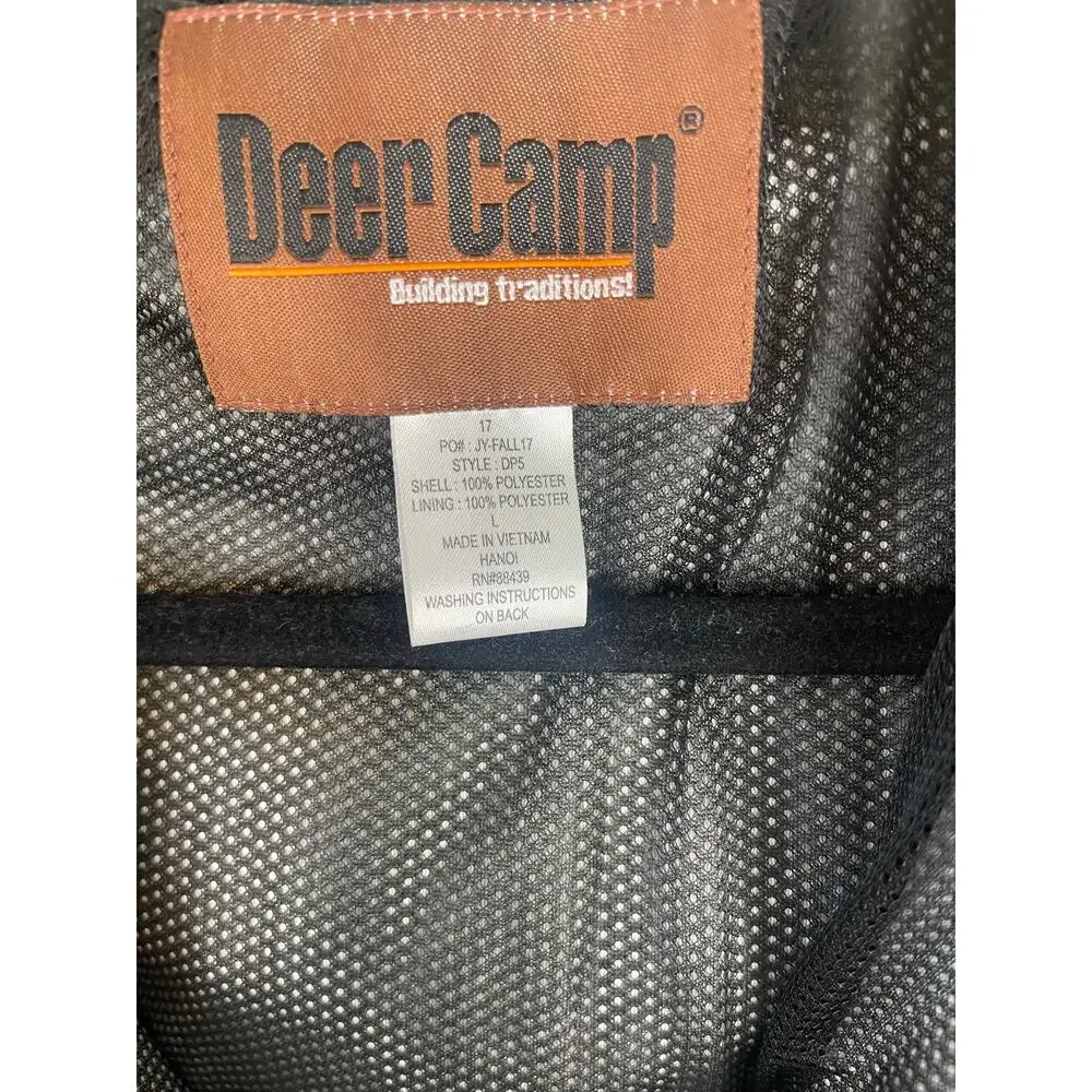 Realtree Camo Deer Camp Windbreaker Jacket Mens L